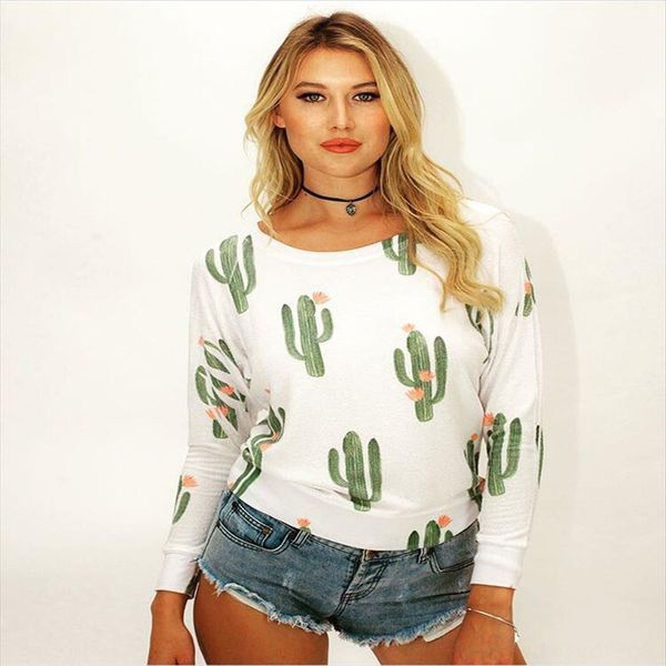 autumn cactus printed long sleeve autumn cactus t-shirt pullover printed pullover long sleeve t-shirt, White
autumn cactus printed long sleeve autumn cactus t-shirt pullover printed pullover long sleeve t-shirt, White