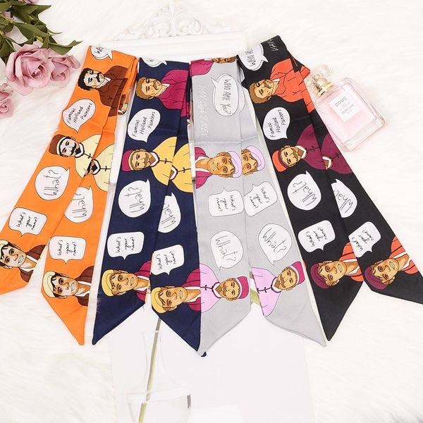 summer printing silk scarf imitation silk sun protection hundred change tie bag handle small ribbon lady scarf, Blue;gray
summer printing silk scarf imitation silk sun protection hundred change tie bag handle small ribbon lady scarf, Blue;gray