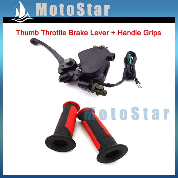 

thumb throttle brake lever durable handle grips for 50cc 70cc 90cc 110cc 125cc 150cc 200cc 250cc chinese atv quad 4 wheeler