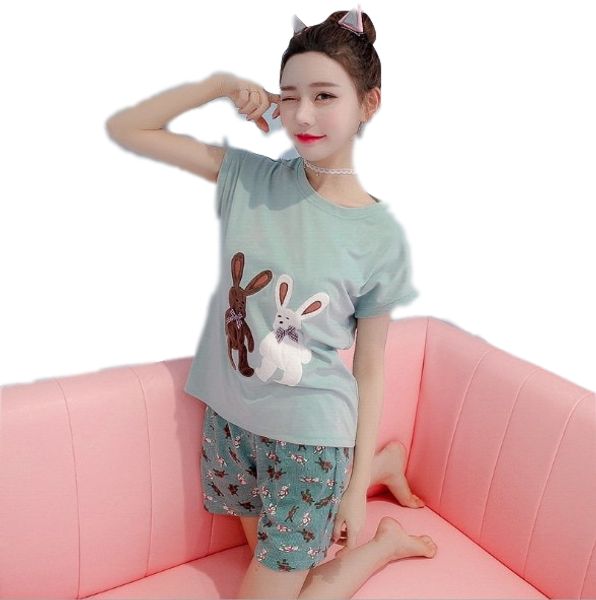 2018 cotton cute women pajamas 2 pieces set sister pyjama short + short pants + calf-length pants xxl plus size, Blue;gray
2018 cotton cute women pajamas 2 pieces set sister pyjama short + short pants + calf-length pants xxl plus size, Blue;gray