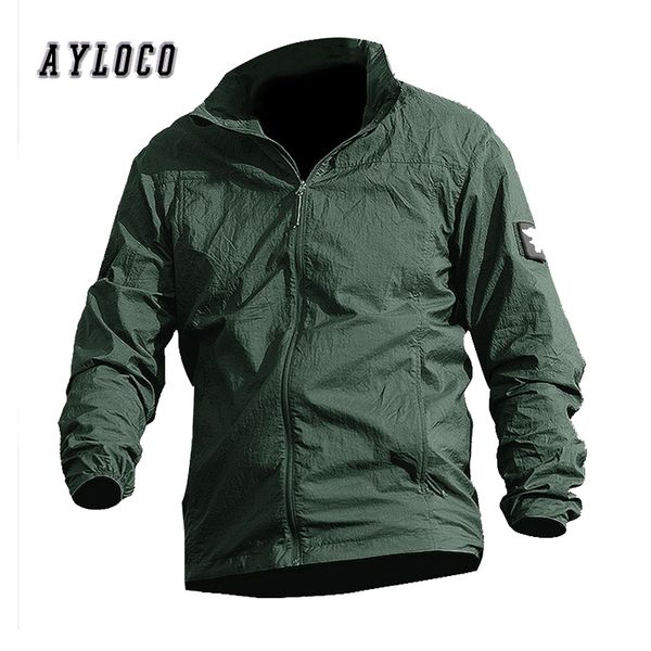 new summer thin hooded windbreaker fast dry sun uv protection army jacket men single layer tactical clothes, Black;brown
new summer thin hooded windbreaker fast dry sun uv protection army jacket men single layer tactical clothes, Black;brown
