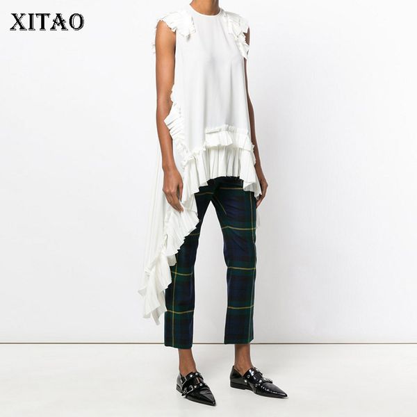 xitao sleeveless irregular white t shirt women clothing o neck patchwork ruffles hem girls hippie chic t-shirt new ljt3008
xitao sleeveless irregular white t shirt women clothing o neck patchwork ruffles hem girls hippie chic t-shirt new ljt3008