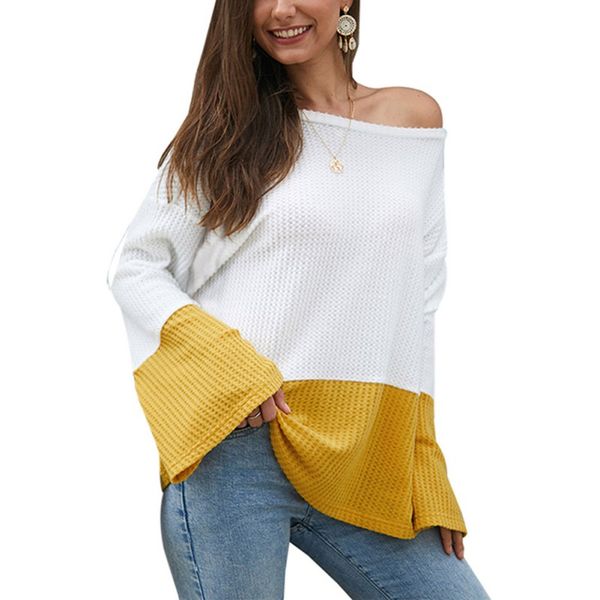 girl women cotton round collar knitting bell long sleeve casual warm winter autumn sweater loose pullovers, White;black
girl women cotton round collar knitting bell long sleeve casual warm winter autumn sweater loose pullovers, White;black