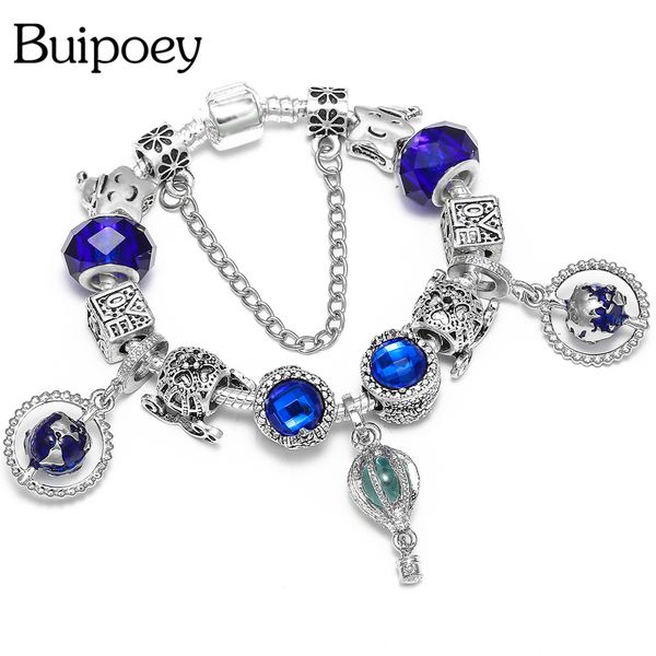 buipoey new carriage bracelet blue rhinestone beaded magic balloon pendant charm bangle fashion jewelry bracelet female, Golden;silver
buipoey new carriage bracelet blue rhinestone beaded magic balloon pendant charm bangle fashion jewelry bracelet female, Golden;silver