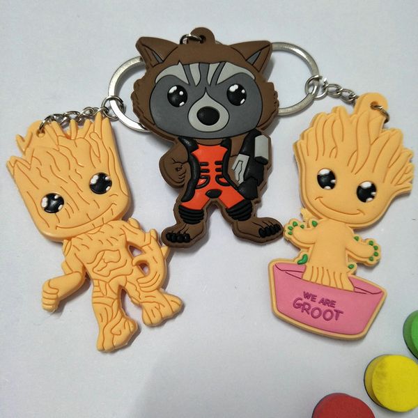 8cm guardians of the galaxy keychain tree people groot rocket raccoon keychains pendants pvc figures toys, Silver
8cm guardians of the galaxy keychain tree people groot rocket raccoon keychains pendants pvc figures toys, Silver