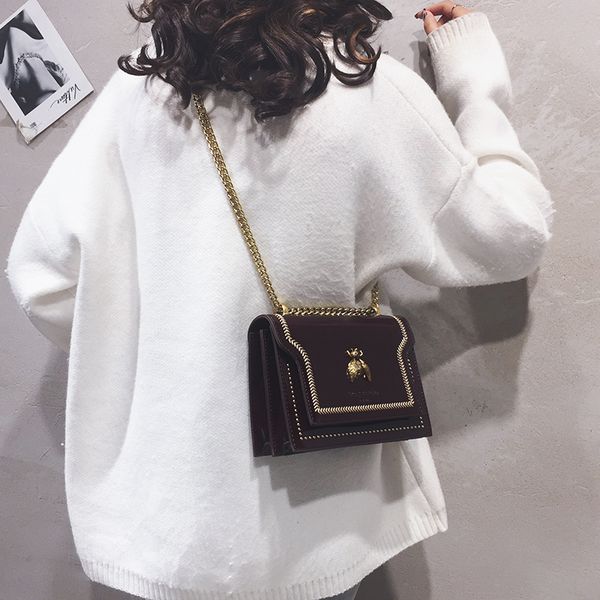 women's bag new 2019 lacquered leather cross-body bag fashion chain shoulder small square
women's bag new 2019 lacquered leather cross-body bag fashion chain shoulder small square