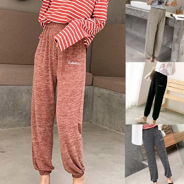 women's leggings fashion women high waist elastic casual solid letter nine pencil pants ropa mujer, Black
women's leggings fashion women high waist elastic casual solid letter nine pencil pants ropa mujer, Black