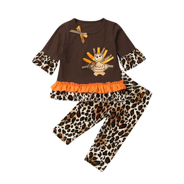 2pcs 1-5y baby kid girl thanksgiving turkey clothes sets t-shirt leopard long pants outfit set, White
2pcs 1-5y baby kid girl thanksgiving turkey clothes sets t-shirt leopard long pants outfit set, White