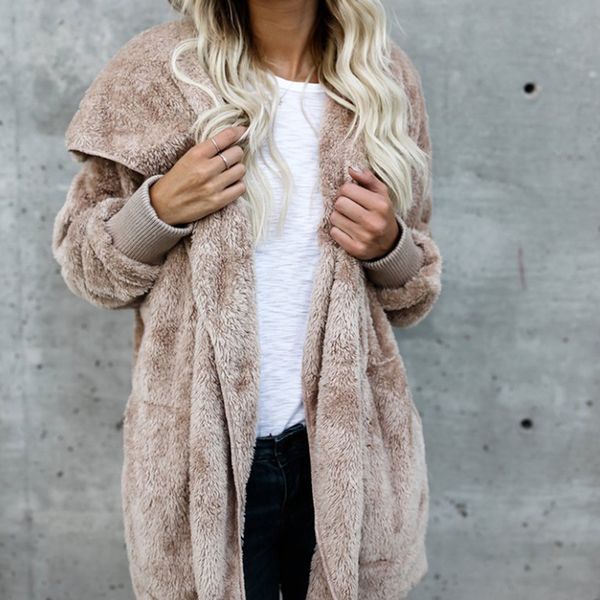 women's fur & faux winter women clothing fashion female simulation coat casual medium length solid color double sides jacket for, Black
women's fur & faux winter women clothing fashion female simulation coat casual medium length solid color double sides jacket for, Black