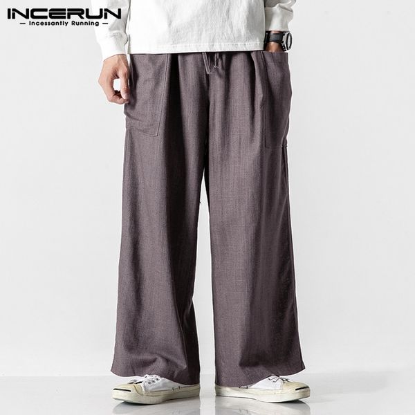 incerun men solid straight leg casual pants fashion baggy cargo trousers streetwear cotton linen elastic waist mens sweatpants, Black
incerun men solid straight leg casual pants fashion baggy cargo trousers streetwear cotton linen elastic waist mens sweatpants, Black