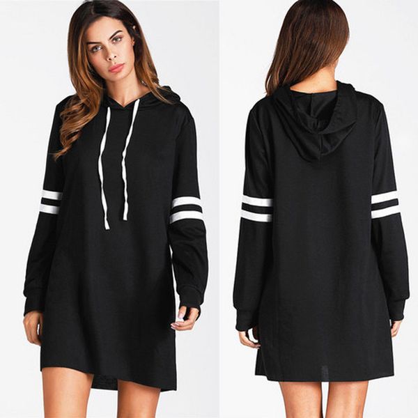 2018 new fashion hoodies women kawaii sweatshirt femmes casual girls striped solid patchwork loose autumn comfortable, Black
2018 new fashion hoodies women kawaii sweatshirt femmes casual girls striped solid patchwork loose autumn comfortable, Black
