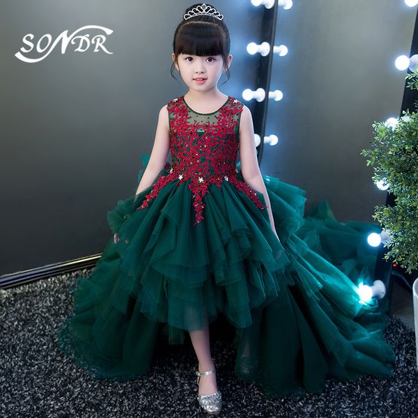 girl's dresses green flower girl ht069 red embroidery lace girls gown elegant crystal o-neck tiered tulle dress for party, Red;yellow
girl's dresses green flower girl ht069 red embroidery lace girls gown elegant crystal o-neck tiered tulle dress for party, Red;yellow