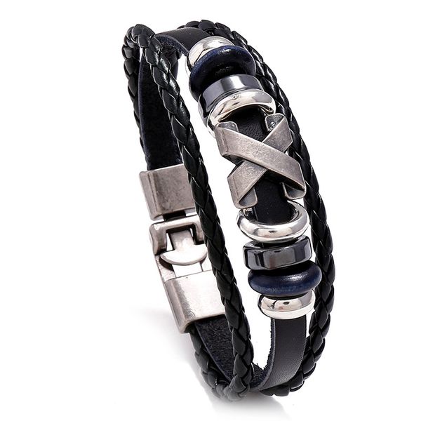 wholesale jewelry fashion jewelry type x alloy leather bracelet men casual personality pu woven beaded bracelet vintage punk bracelet b0449, Golden;silver
wholesale jewelry fashion jewelry type x alloy leather bracelet men casual personality pu woven beaded bracelet vintage punk bracelet b0449, Golden;silver
