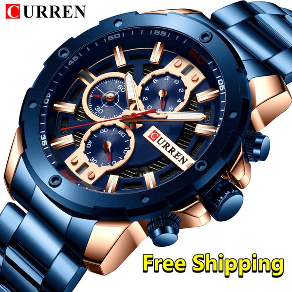curren watches men stainless steel band quartz wristwatch chronograph clock male fashion sporty watch waterproof 8336, Slivery;brown
curren watches men stainless steel band quartz wristwatch chronograph clock male fashion sporty watch waterproof 8336, Slivery;brown