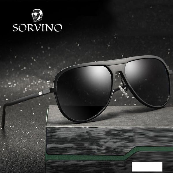 sorvino polarized aluminum magnesium sunglasses men brand designer 2018 male pilot sun glass hd lens fishing s001, White;black