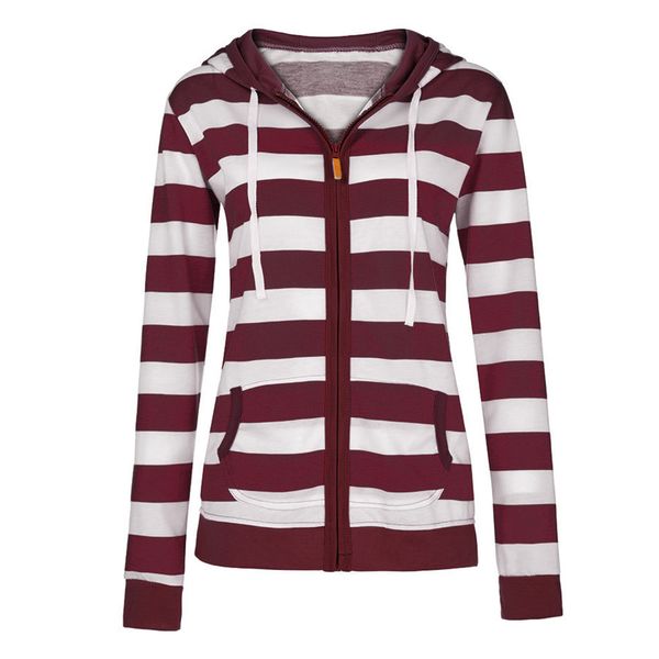 stripe printed black pink hoodie women jackets ladies zipper with pockets hooded sweatershirt coat casual slim jumper, Black;brown
stripe printed black pink hoodie women jackets ladies zipper with pockets hooded sweatershirt coat casual slim jumper, Black;brown