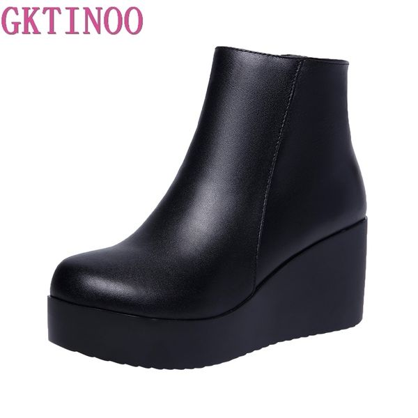 gktinoo 2019 genuine leather autumn winter boots shoes women ankle boots female wedges boots women boot platform shoes warm, Black
gktinoo 2019 genuine leather autumn winter boots shoes women ankle boots female wedges boots women boot platform shoes warm, Black