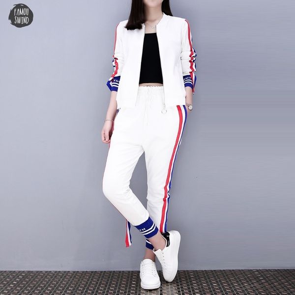 spring fashion tracksuit 2019 striped pant and suits runway two piece set women zip up jacket slim pencil pants, White
spring fashion tracksuit 2019 striped pant and suits runway two piece set women zip up jacket slim pencil pants, White