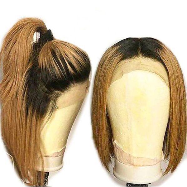 13x7 lace front deep part honey blonde short bob human hair wigs brazilian remy hair ombre 1b/27 pre-plucked wigs, Black;brown
13x7 lace front deep part honey blonde short bob human hair wigs brazilian remy hair ombre 1b/27 pre-plucked wigs, Black;brown