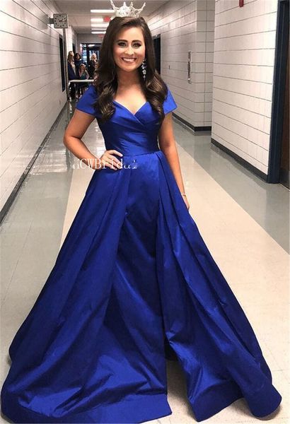 royal blue satin long formal evening dress off the shoulder v neck side split prom gowns custom made women party dresses, Black;red
royal blue satin long formal evening dress off the shoulder v neck side split prom gowns custom made women party dresses, Black;red