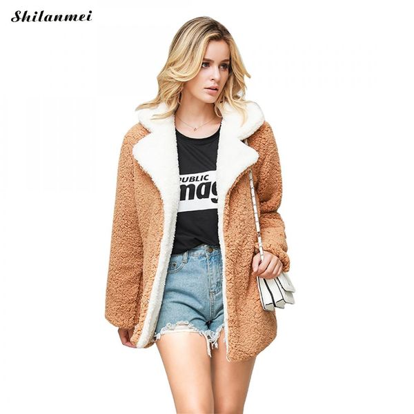 fleece lined jacket women thick warm elegant faux fur coat 2019 autumn winter fashion faux teddy overcoat plus size outwear 4xl, Black
fleece lined jacket women thick warm elegant faux fur coat 2019 autumn winter fashion faux teddy overcoat plus size outwear 4xl, Black