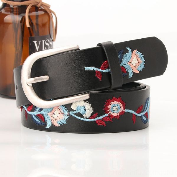 embroidered flower decorative women's matte silver buckle belt classic and jeans chinese style jeans belt, Black;brown
embroidered flower decorative women's matte silver buckle belt classic and jeans chinese style jeans belt, Black;brown