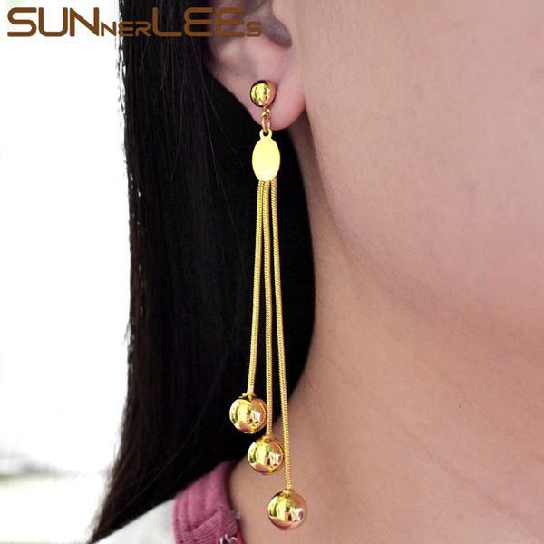 sunnerlees fashion jewelry gold-color drop earrings lucky beads dangles women girl gift ey01, Silver
sunnerlees fashion jewelry gold-color drop earrings lucky beads dangles women girl gift ey01, Silver