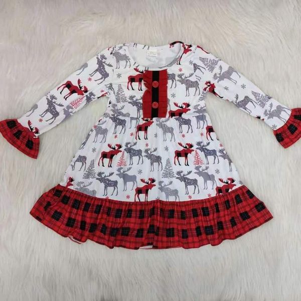 new arrival winter design long sleeve boutique dress reindeer print cute dress, Red;yellow
new arrival winter design long sleeve boutique dress reindeer print cute dress, Red;yellow