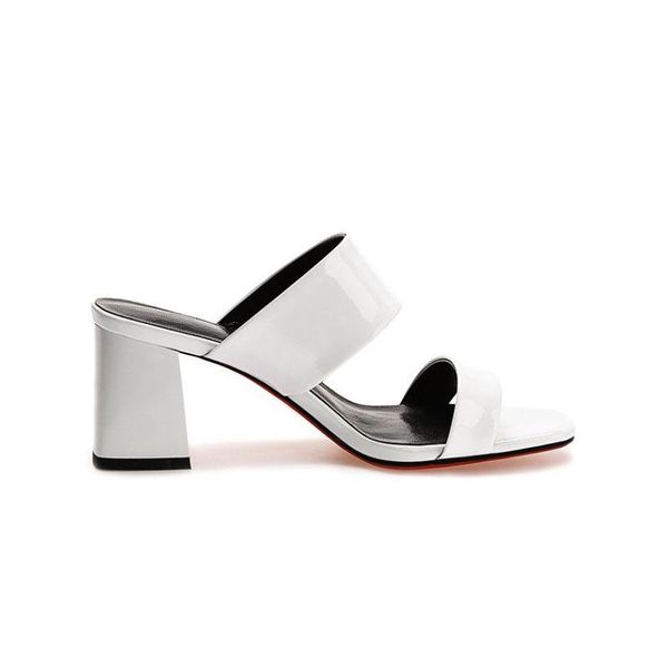 summer new women thick heels slides shoes fashion brand leather sandals women red white black slip on sandals
summer new women thick heels slides shoes fashion brand leather sandals women red white black slip on sandals