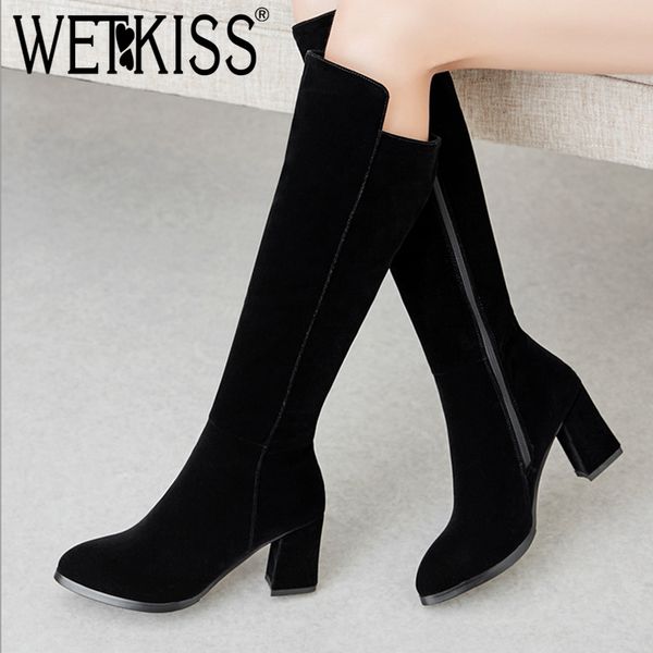 wetkiss concise knee high boots ladies black women elegant high heels flock boots short plush winter shoes female zipper booties
wetkiss concise knee high boots ladies black women elegant high heels flock boots short plush winter shoes female zipper booties