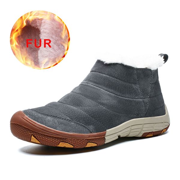 2019 new men's boots suede leather winter warm breathable snow boots with fur waterproof comfortable ankle footwear, Black
2019 new men's boots suede leather winter warm breathable snow boots with fur waterproof comfortable ankle footwear, Black