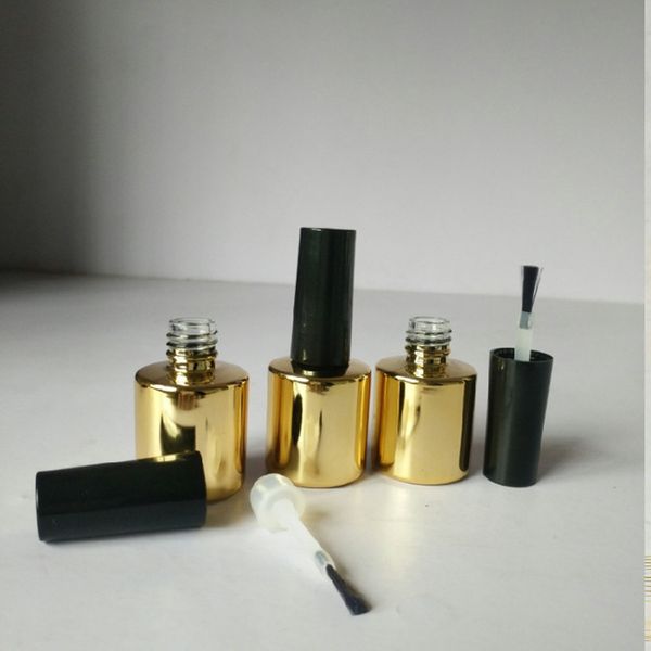 8ml empty gold round nail polish bottle &small brush nail art container glass nail oil bottles fast shipping f1888
8ml empty gold round nail polish bottle &small brush nail art container glass nail oil bottles fast shipping f1888