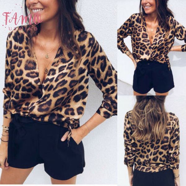 women clothes 2020 leopard print short autumn long sleeve v neck cotton casual blouse shirt wholesale, White
women clothes 2020 leopard print short autumn long sleeve v neck cotton casual blouse shirt wholesale, White
