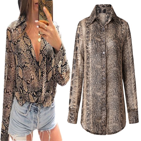 women's blouses & shirts womens long sleeve chiffon blouse snake pattern shirt single breasted for spring autumn fashion turn down coll, White
women's blouses & shirts womens long sleeve chiffon blouse snake pattern shirt single breasted for spring autumn fashion turn down coll, White