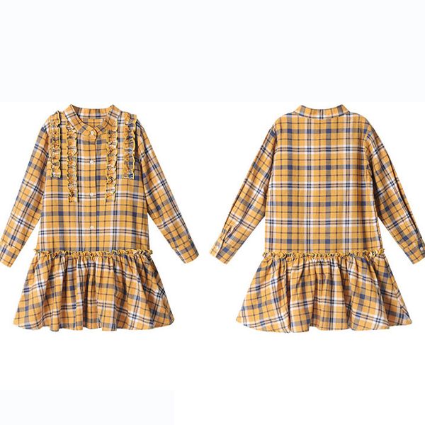 kids designer dress girls brand pleated skirt childrens plaid ruffled princess dresses 2019 autumn new fashion style quality, Red;yellow
kids designer dress girls brand pleated skirt childrens plaid ruffled princess dresses 2019 autumn new fashion style quality, Red;yellow