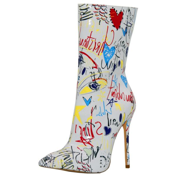 minan ser new women's boots, 12cm pointed patent leather printed ankle boots are fashionable and sexy, suitable for weddings an, Black
minan ser new women's boots, 12cm pointed patent leather printed ankle boots are fashionable and sexy, suitable for weddings an, Black