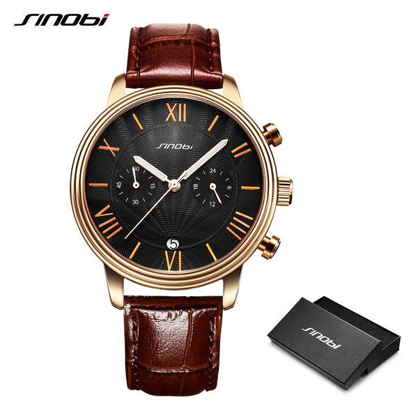 new arrival sinobi watch men brown leather wristwatch men waterproof luminous calendar luxury casual watches relogio masculino, Slivery;brown 
new arrival sinobi watch men brown leather wristwatch men waterproof luminous calendar luxury casual watches relogio masculino, Slivery;brown