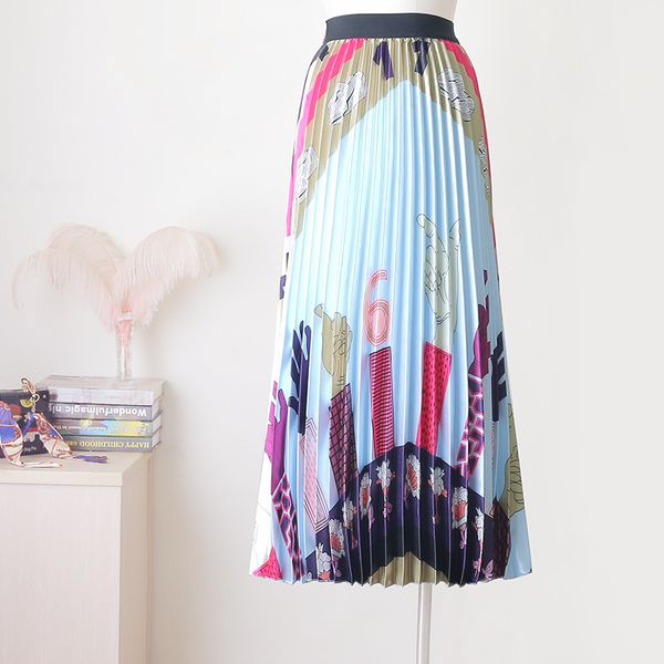 qooth women's long skirt summer skirts 2019 spring luxury carton print pleated skirt high waist floral vestidos saia qh1744-2, Black
qooth women's long skirt summer skirts 2019 spring luxury carton print pleated skirt high waist floral vestidos saia qh1744-2, Black