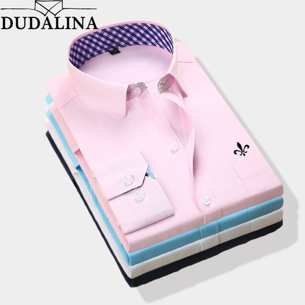 dudalina 2019 new classical dress shirt male shirt men spring autumn long sleeve solid twill formal business men social shirts, White;black
dudalina 2019 new classical dress shirt male shirt men spring autumn long sleeve solid twill formal business men social shirts, White;black