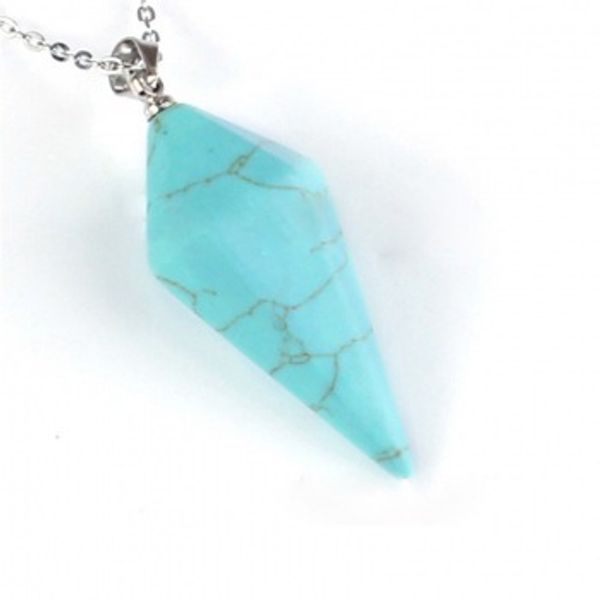 pendulum crystal pendant necklace natural stone charm hexagon pyramid reiki healing chakra amulet charm vintage statement jewelry gift, Silver
pendulum crystal pendant necklace natural stone charm hexagon pyramid reiki healing chakra amulet charm vintage statement jewelry gift, Silver