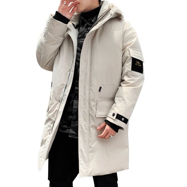 2019 winter new style men's hooded down jacket mid-length korean-style stylish men's wear solid color trench coat jacket, Black
2019 winter new style men's hooded down jacket mid-length korean-style stylish men's wear solid color trench coat jacket, Black