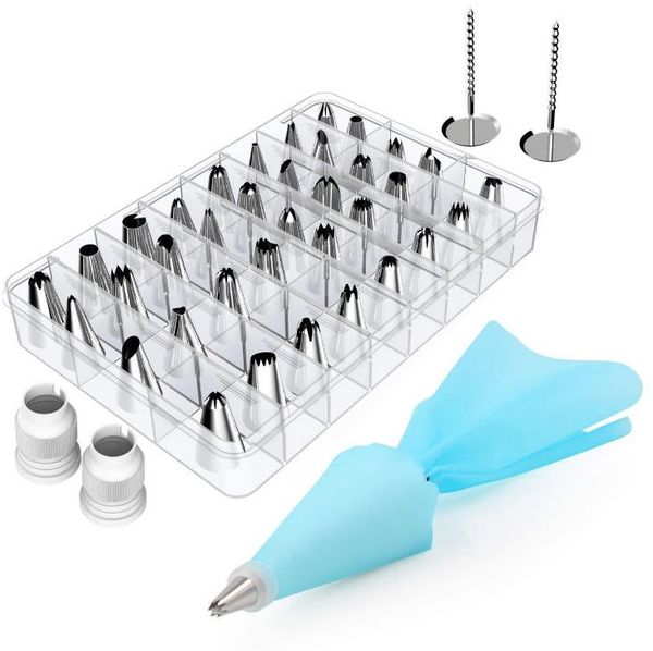 cake decorating supplies kit set stainless steel baking icing tip silicone pastry bag icing smoothers flower nails reusable coupler
cake decorating supplies kit set stainless steel baking icing tip silicone pastry bag icing smoothers flower nails reusable coupler
