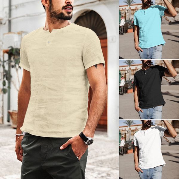 jaycosin shirt men cotton linen short sleeve o-neck pure color shirts men casual sport formal with button blouse may9 2019, White;black
jaycosin shirt men cotton linen short sleeve o-neck pure color shirts men casual sport formal with button blouse may9 2019, White;black