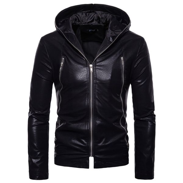 size m-2xl new men's leather jackets autumn slim zippers motorcycle leather jacket hooded black biker jacket male outwear,f221
size m-2xl new men's leather jackets autumn slim zippers motorcycle leather jacket hooded black biker jacket male outwear,f221