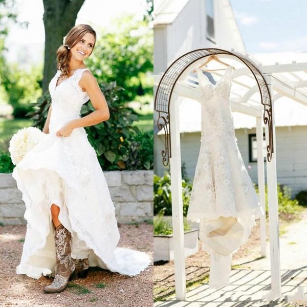 cowgirl boot lace wedding dresses 2020 boho country bridal dress v-neck bohemian wedding gowns custom made, White
cowgirl boot lace wedding dresses 2020 boho country bridal dress v-neck bohemian wedding gowns custom made, White