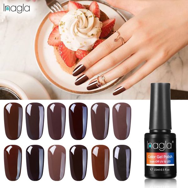 inagla 15ml soak off coffee brown series nail gel polish 12 pure colors uv led base coat acrylic lacquer semi permanent, Red;pink
inagla 15ml soak off coffee brown series nail gel polish 12 pure colors uv led base coat acrylic lacquer semi permanent, Red;pink