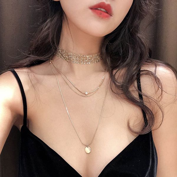 necklace woman clavicle chain ins temperament double-deck multi-storey pendeloque cut y type no fade niche, Silver
necklace woman clavicle chain ins temperament double-deck multi-storey pendeloque cut y type no fade niche, Silver