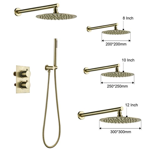 bathroom faucet brushed gold shower set 2 dial 2 way diverter thermostatic control mixing valve rainshwoer sets
bathroom faucet brushed gold shower set 2 dial 2 way diverter thermostatic control mixing valve rainshwoer sets