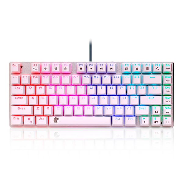 mechanical keyboard smooth line red switch 81 keys rgb backlight white game keyboard compact design american layout eagle z-88 black white
mechanical keyboard smooth line red switch 81 keys rgb backlight white game keyboard compact design american layout eagle z-88 black white