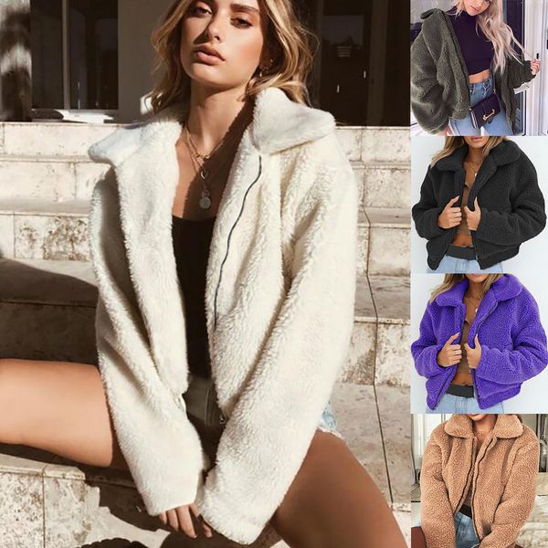 autumn winter coat women casual new fashion coat winter ladies warm artificial wool zipper jacket parka outerwear y718, Black;brown
autumn winter coat women casual new fashion coat winter ladies warm artificial wool zipper jacket parka outerwear y718, Black;brown